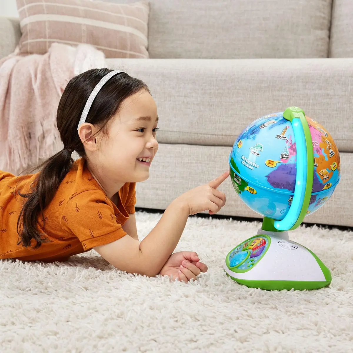 LeapFrog LeapGlobe Interactive Electronic Globe for Kids | 19.3cm x 20.8cm x 31cm (7.6" x 8.3" x 12.2") - view 6