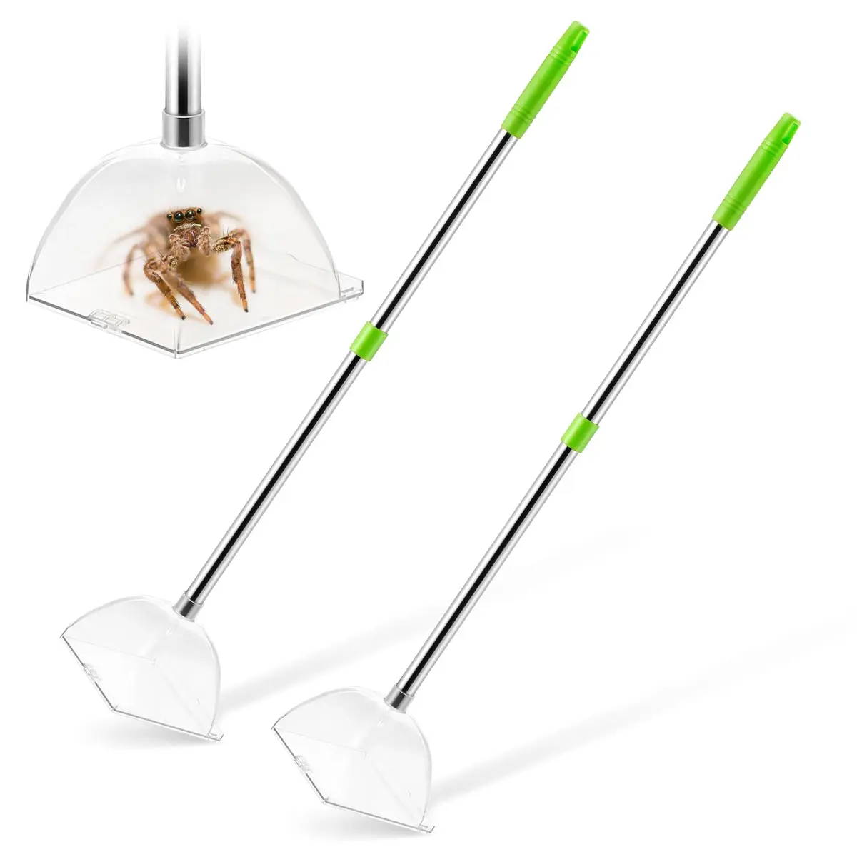 Saillong 2 Pack Large Spider Catcher with Long Handle, 80cm (31 inch) | Humane Insect & Fly Catcher - main product image