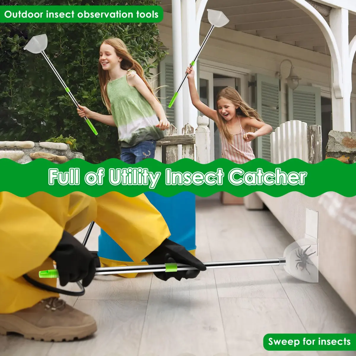 Saillong 2 Pack Large Spider Catcher with Long Handle, 80cm (31 inch) | Humane Insect & Fly Catcher - view 7