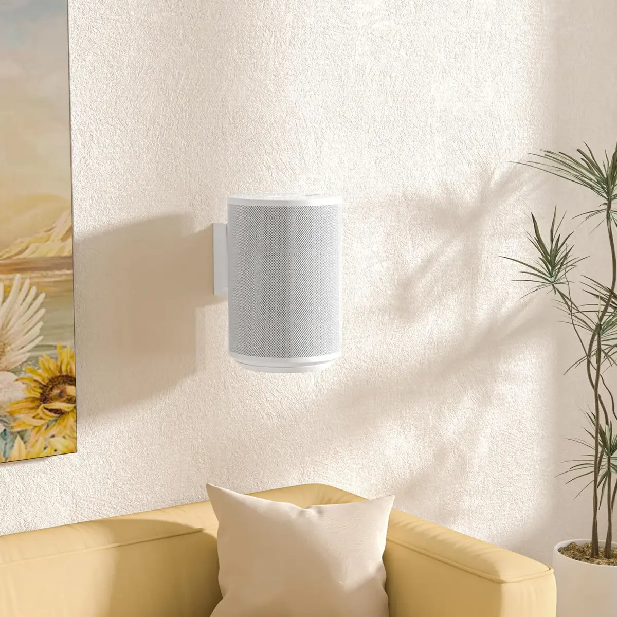 PUTORSEN Speaker Wall Mount for Sonos Era 100, Tilt & Swivel, 1 Pack, White | Mounts to Wood, Solid or Brick Walls - view 7