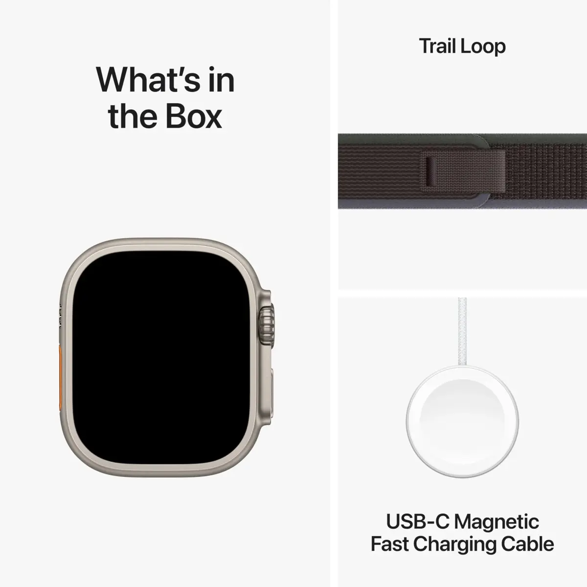 Apple Watch Ultra 2 (GPS + Cellular 49mm) Titanium Case with Blue/Black Trail Loop, M/L | 3000-nit Retina Display - view 6