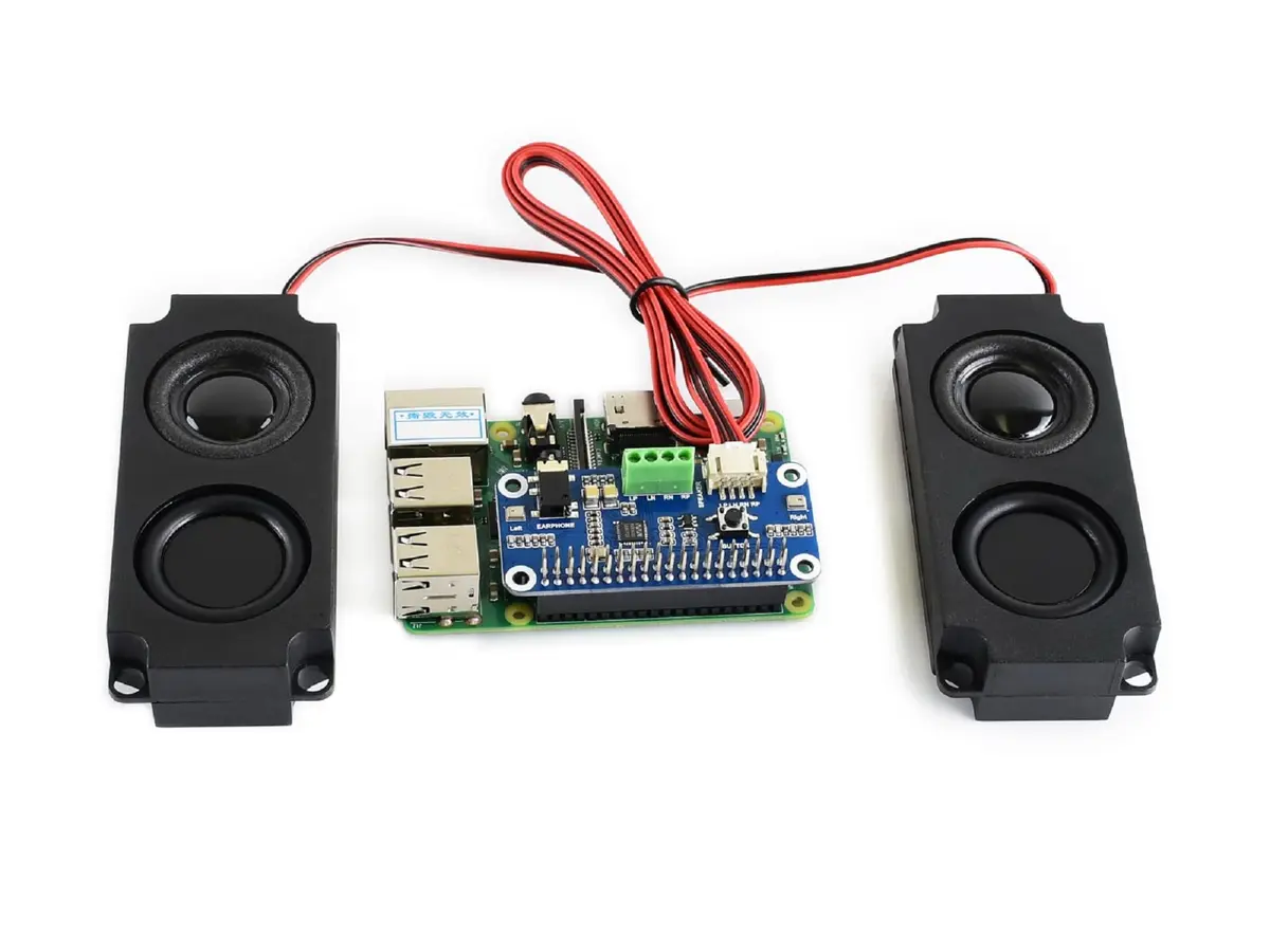 Wonrabai WM8960 Hi-Fi Sound Card HAT for Raspberry Pi 5/4B/3B+/3B/Pi Zero 2W/ Zero W/Pico W/Pico 2W, Stereo Encode/Decode, Play/Record, Drives Speakers | 96kHz Sample Rate - main product image