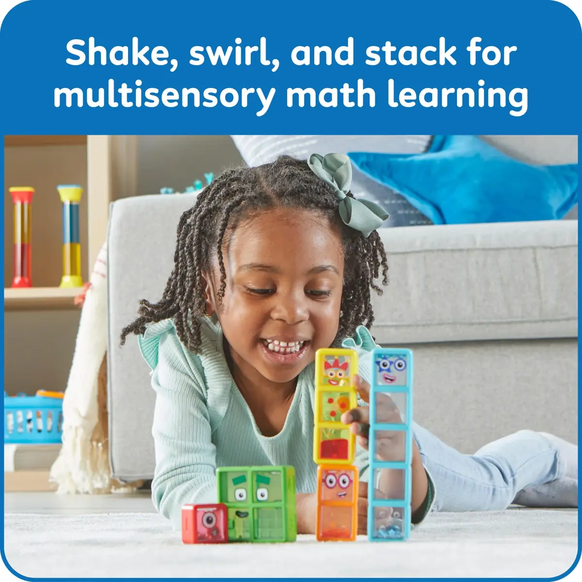hand2mind Numberblocks One to Five Sensory Bottles, Ages 3+ | 5-Pack, Multicolor - view 4