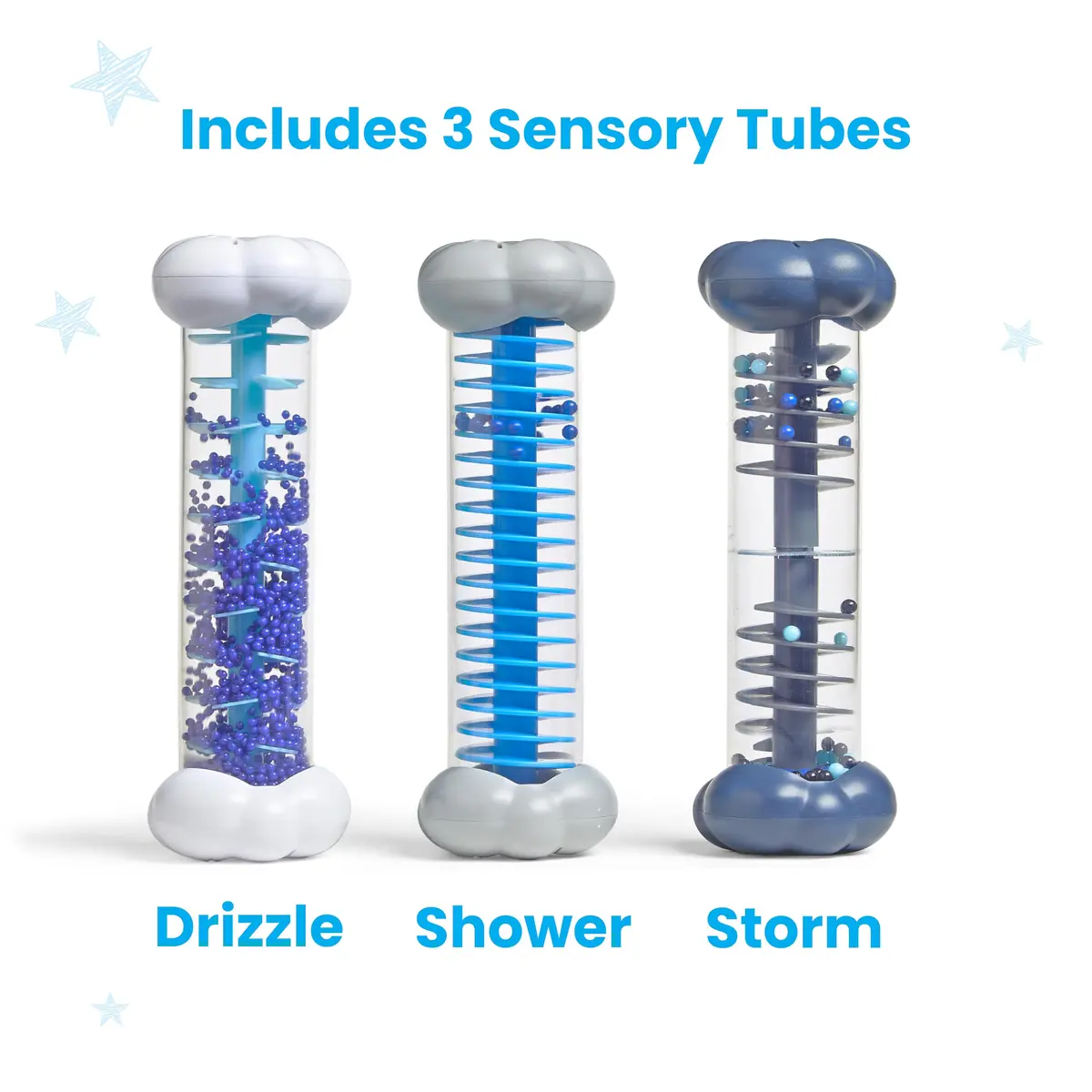 Learning Resources Calming Sounds Sensory Tubes Rain Sound Fidget Tubes Ages 3+ | Soothing Rain & Storm Sounds for Mindfulness - view 2