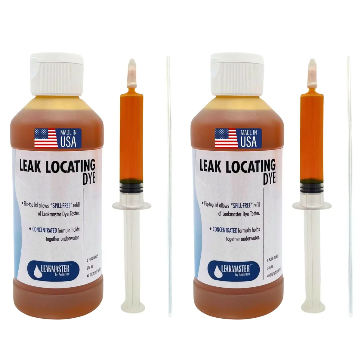 Leakmaster Yellow Dye Pool Leak Detection Kit 2 Pack | Pinpoint Leaks with Precision - main product image