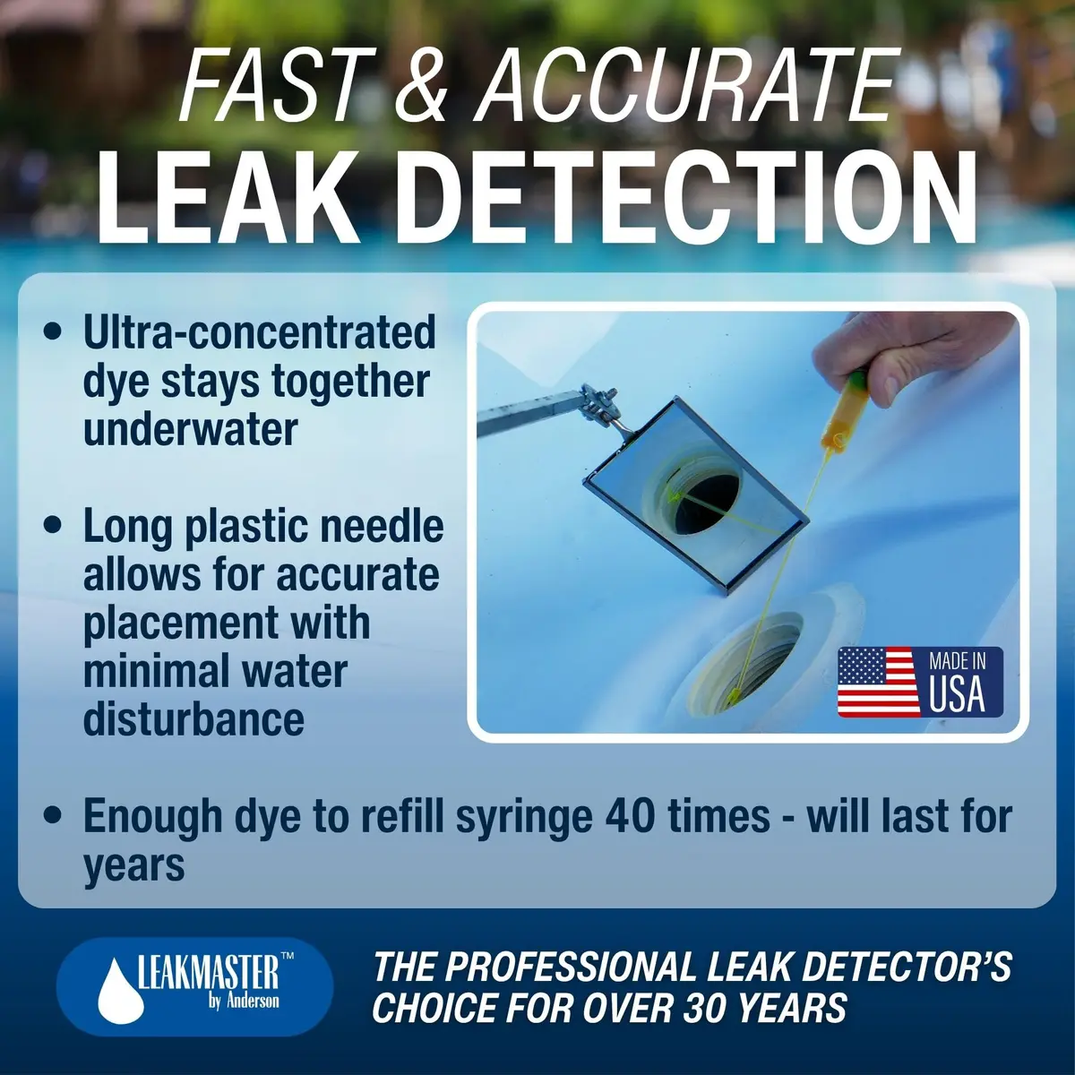 Leakmaster Yellow Dye Pool Leak Detection Kit 2 Pack | Pinpoint Leaks with Precision - view 2