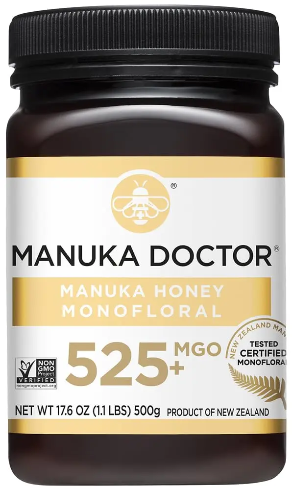 Manuka Doctor Raw Manuka Honey MGO 525+ | Traceable, 17.6 oz | Supports Immunity & Energy - main product image