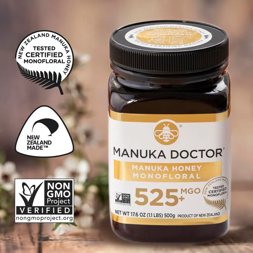Manuka Doctor Raw Manuka Honey MGO 525+ | Traceable, 17.6 oz | Supports Immunity & Energy - view 6