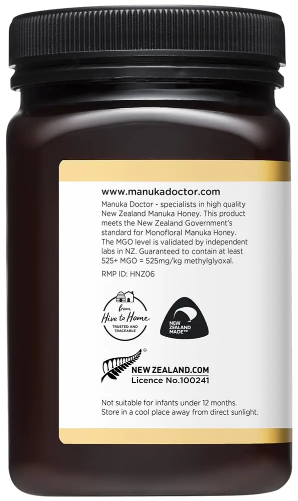 Manuka Doctor Raw Manuka Honey MGO 525+ | Traceable, 17.6 oz | Supports Immunity & Energy - view 9
