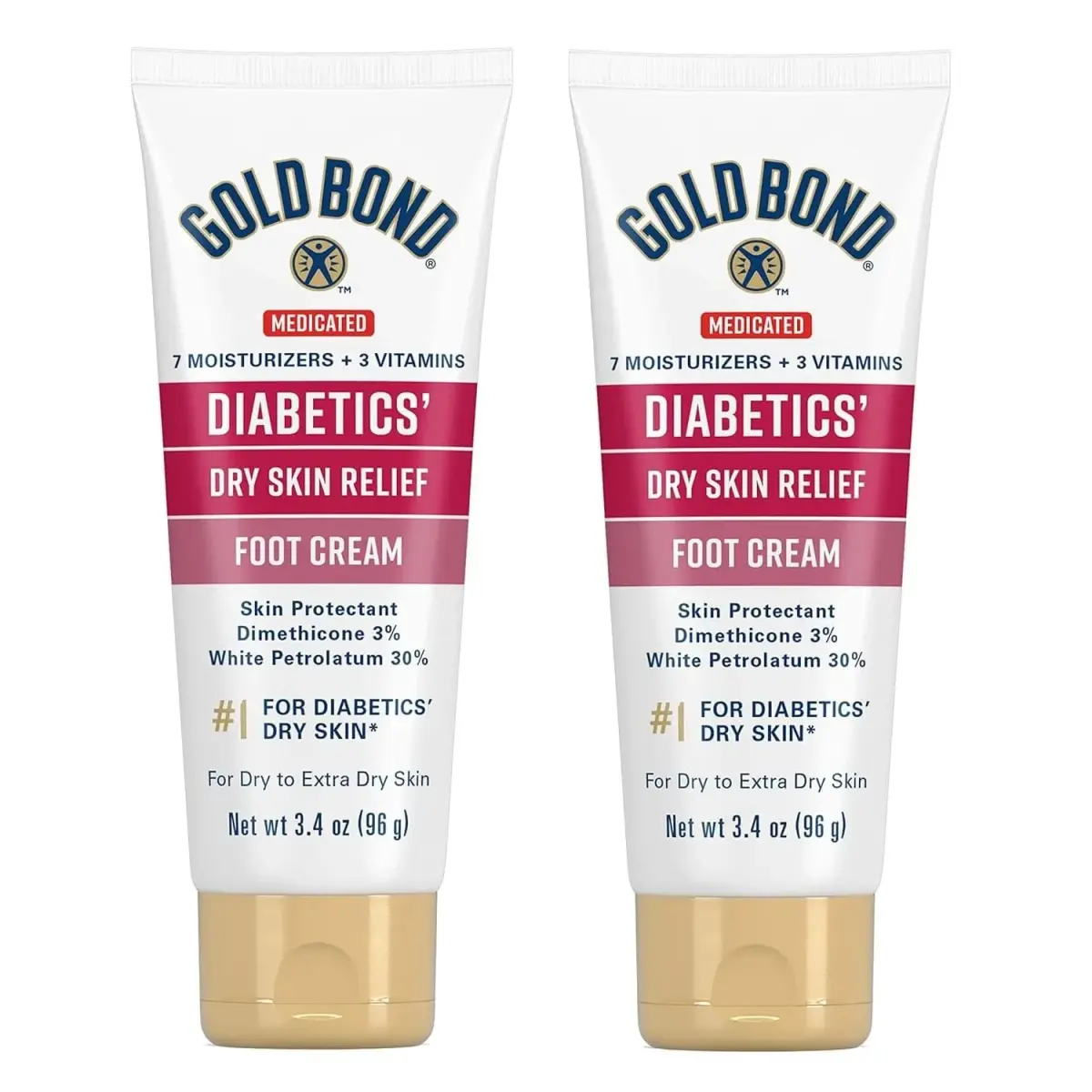 Gold Bond Ultimate Diabetics' Dry Skin Relief Foot Cream 96ml (3.4 oz) | Soothes Skin Discomfort - main product image