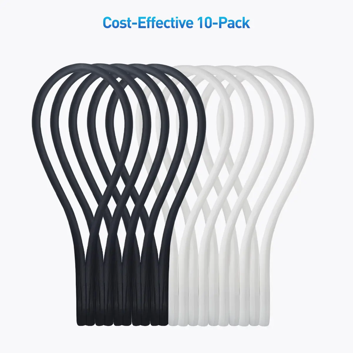Cable Matters Silicone Magnetic Cable Ties 10-Pack | Strong, Flexible, Color-Coded - view 7