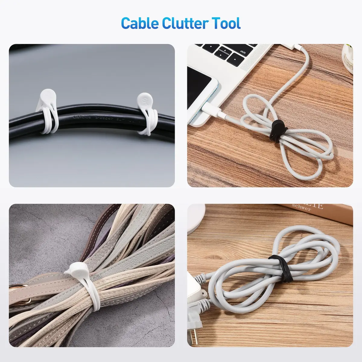 Cable Matters Silicone Magnetic Cable Ties 10-Pack | Strong, Flexible, Color-Coded - view 3