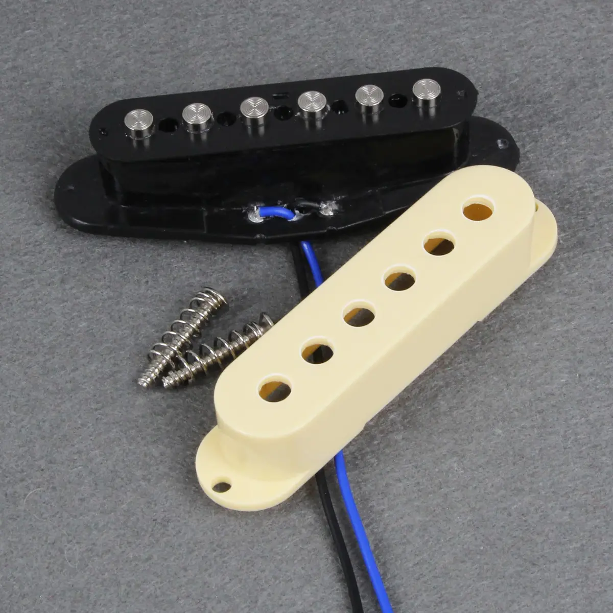 FLEOR Single Coil Pickup Ceramic Cream Middle Pickup | Flat Pole, 50mm Spacing, Fits ST Style Electric Guitar - view 5