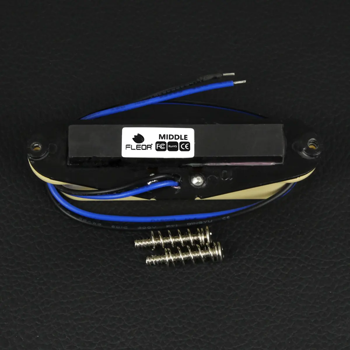 FLEOR Single Coil Pickup Ceramic Cream Middle Pickup | Flat Pole, 50mm Spacing, Fits ST Style Electric Guitar - view 4