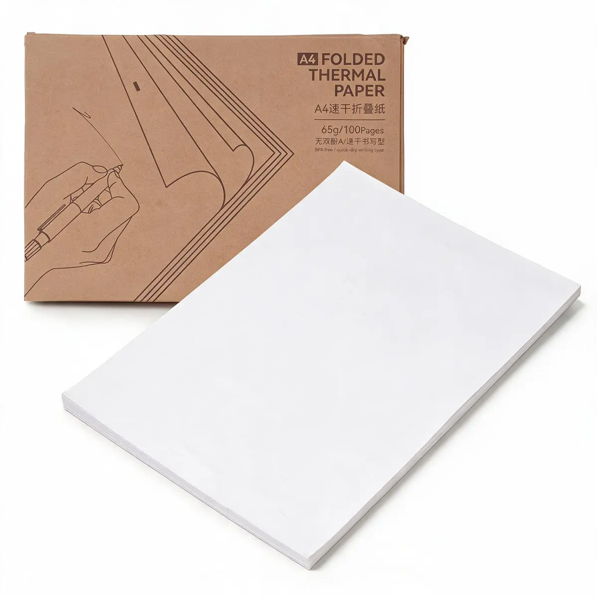 Pomya A4 Thermal Printer Paper 210x297mm | Compatible with Portable Printers, 100 Sheets - main product image