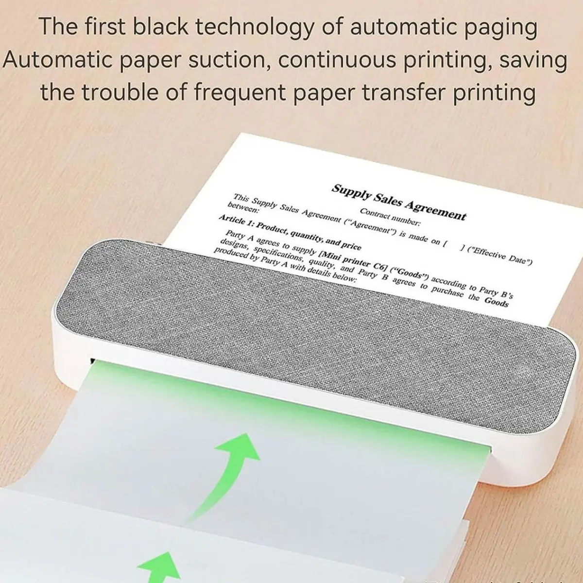 Pomya A4 Thermal Printer Paper 210x297mm | Compatible with Portable Printers, 100 Sheets - view 4
