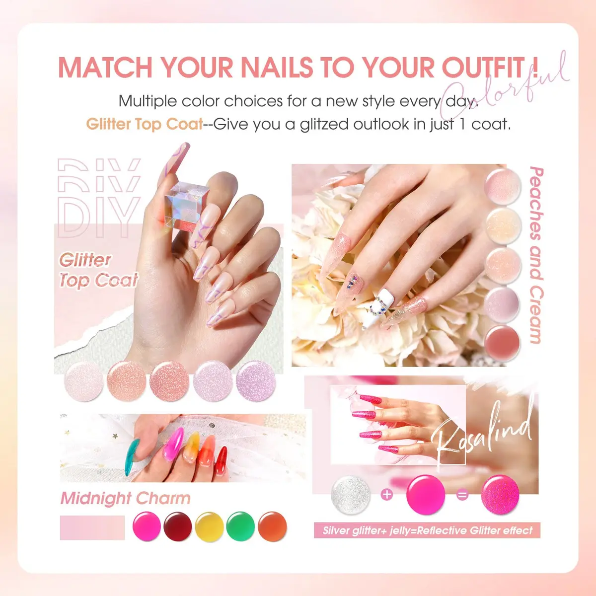 ROSALIND 30pcs Jelly Gel Polish Set, 26 Colors Translucent Nude Pink Gel, 5ml (0.17 Fl Oz) Each | Salon Quality for India - view 6