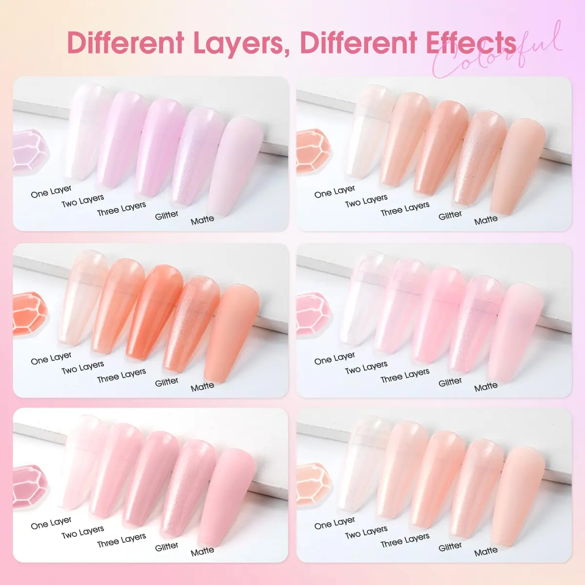 ROSALIND 30pcs Jelly Gel Polish Set, 26 Colors Translucent Nude Pink Gel, 5ml (0.17 Fl Oz) Each | Salon Quality for India - view 2