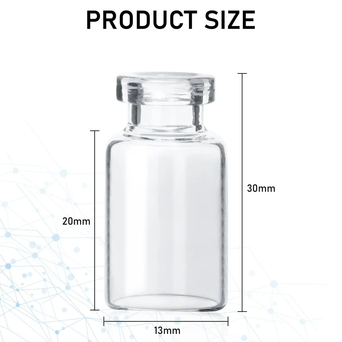 Knixxo 2ml Sealed Sample Glass Vials with Self-Healing Injection Port, 10 Pack (2ml / 0.067 Fl Oz) - view 3