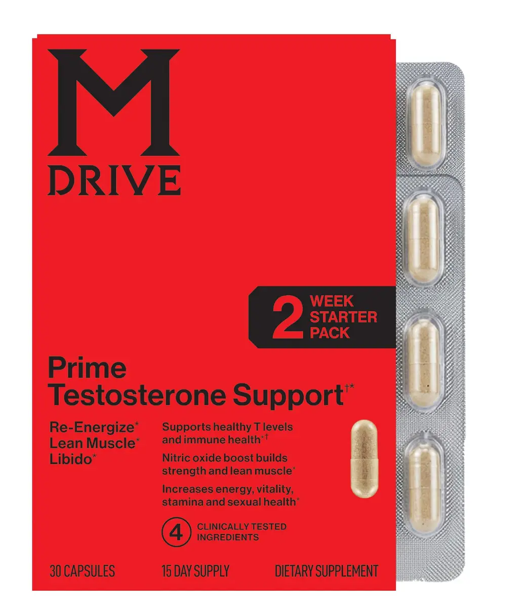 M Drive Prime Men's T-Support Supplement 30 Count | Max Energy & Lean Muscle Support - main product image