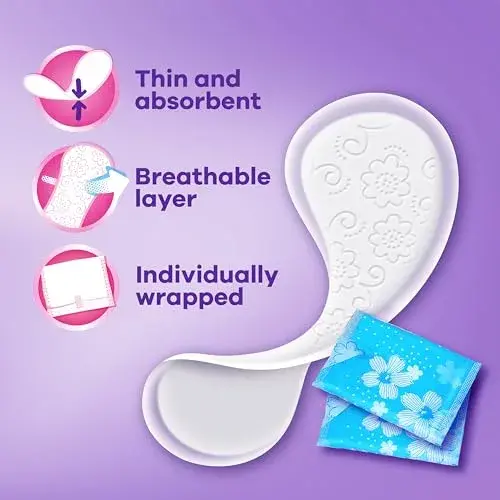 Always Daily Fresh Thin Panty Liners Regular Absorbency Unscented 432 Total | Breathable & Edge-2-Edge Adhesive - view 2