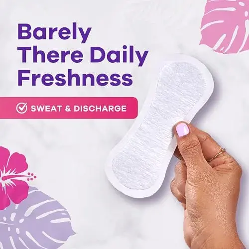 Always Daily Fresh Thin Panty Liners Regular Absorbency Unscented 432 Total | Breathable & Edge-2-Edge Adhesive - view 3
