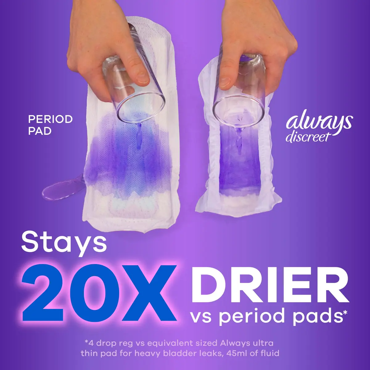 Always Discreet Adult Incontinence Pads for Women, Drier, Long Length, Moderate Absorbency, 88ct | USA Import - view 6