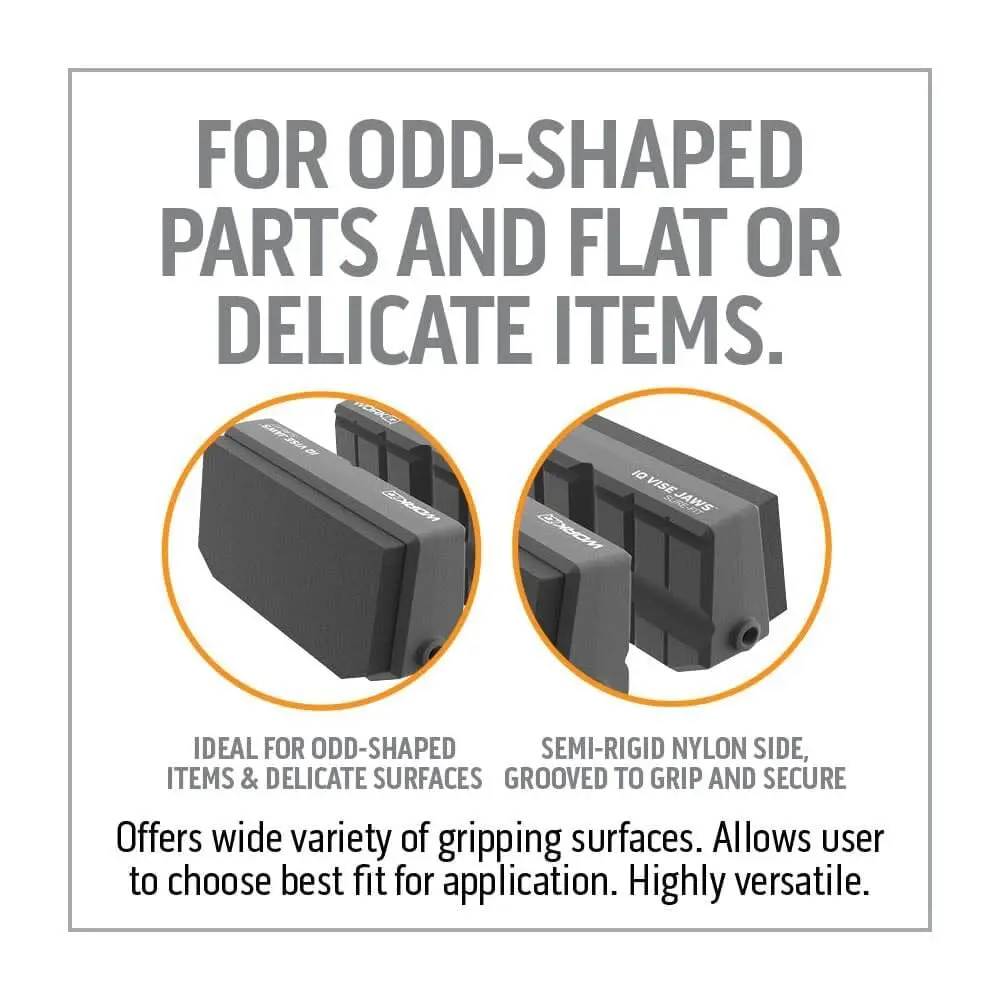 WORK IQ TOOLS Sure-Fit Vise Jaws | Reversible, Upgraded for Odd-Shaped & Delicate Items | Compatible with IQ Vise - view 5