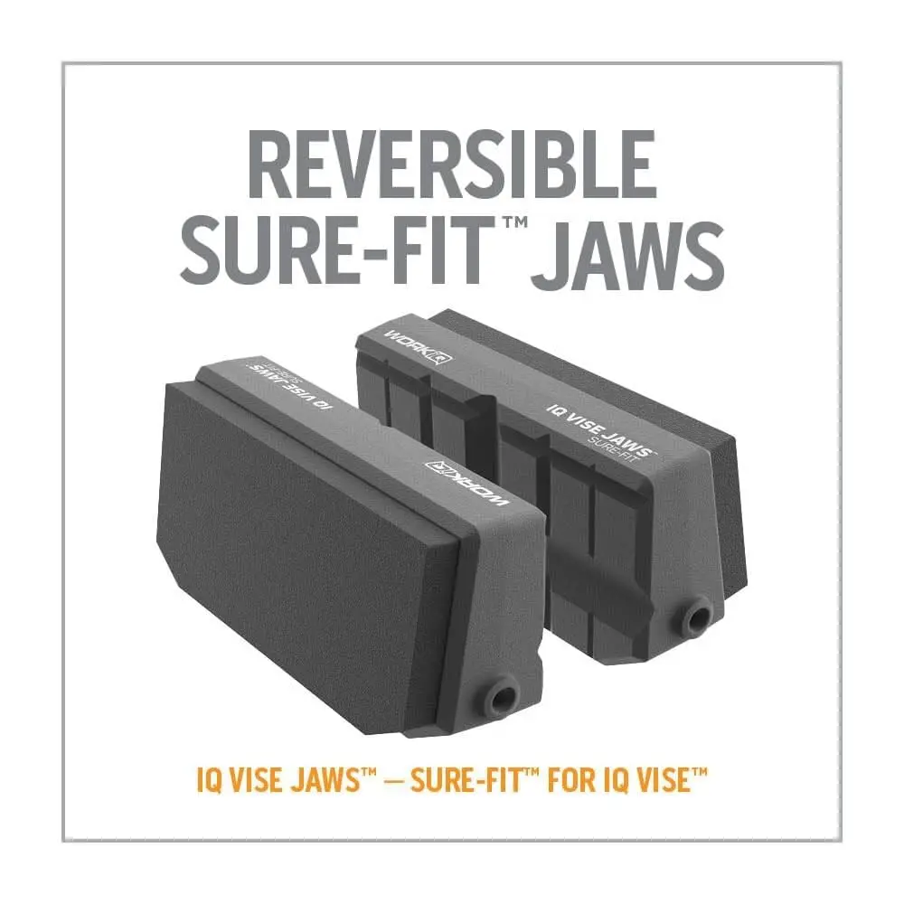 WORK IQ TOOLS Sure-Fit Vise Jaws | Reversible, Upgraded for Odd-Shaped & Delicate Items | Compatible with IQ Vise - view 3