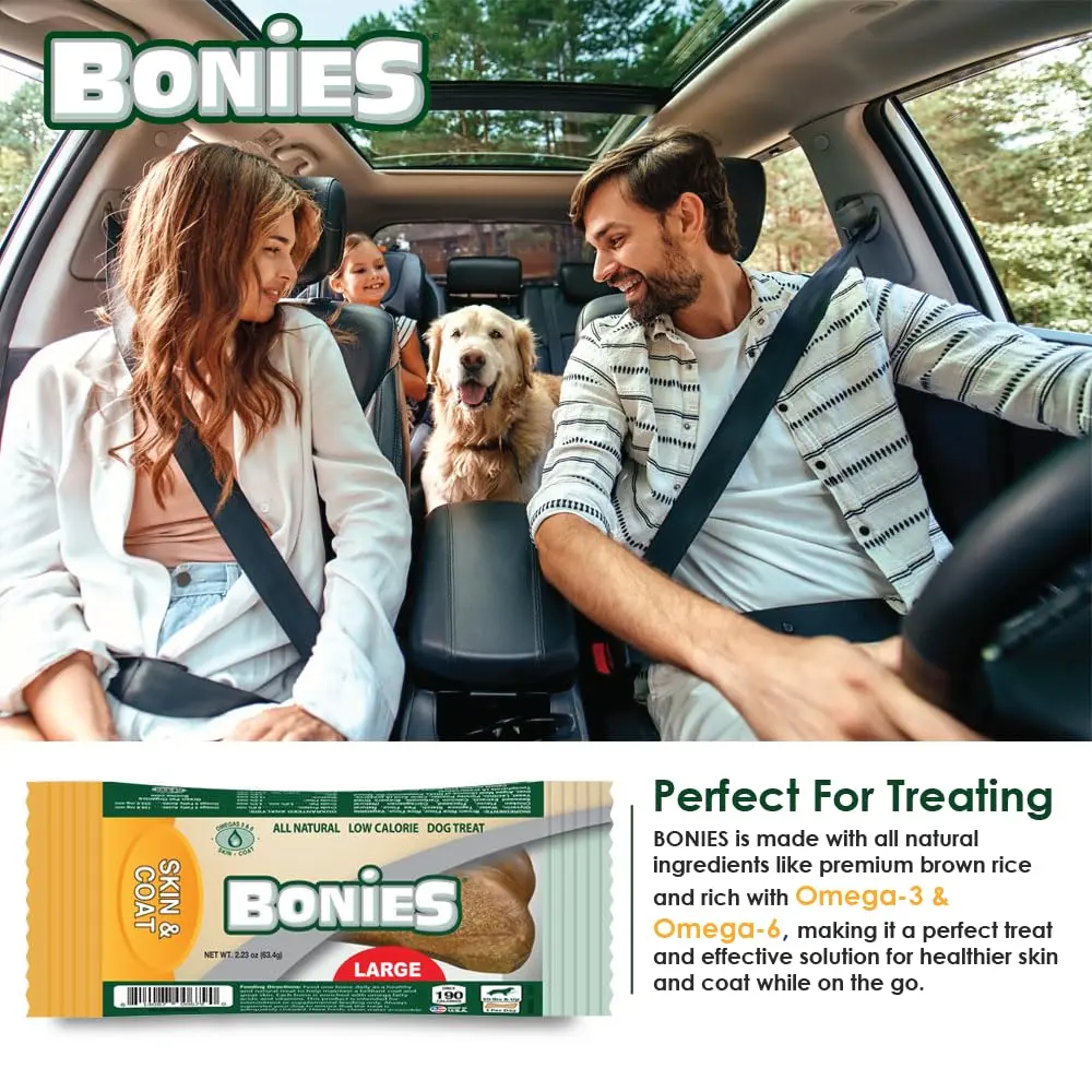 Bonies Skin & Coat Treats for Dogs | Promotes Healthy Skin & Lustrous Coat, 0.7 Oz - view 4