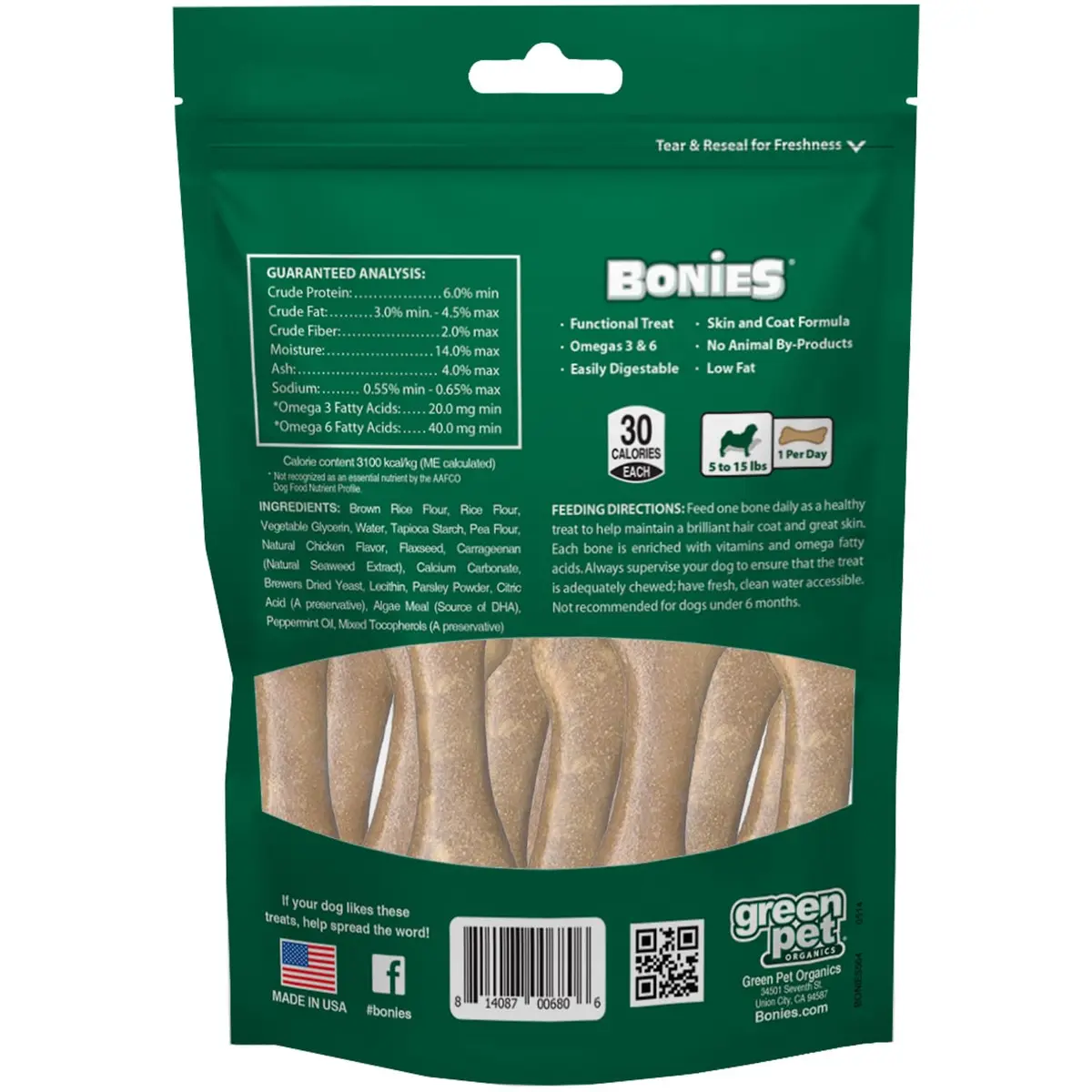Bonies Skin & Coat Treats for Dogs 7oz | Promotes Healthy Skin & Shine - view 7