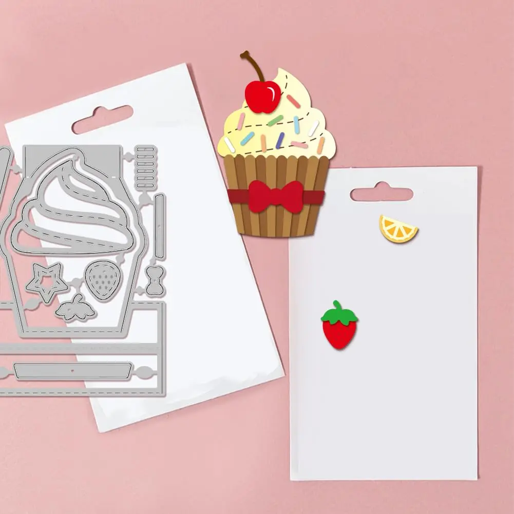 GLOBLELAND Carbon Steel Cupcake Die 6.1x3.7inch | DIY Scrapbooking & Paper Craft - view 3
