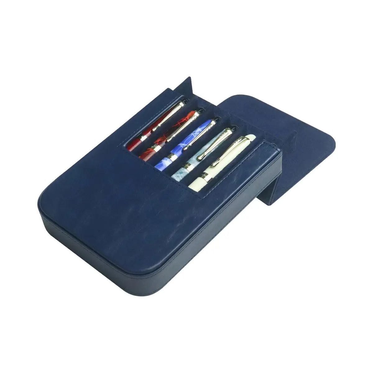 MIVLXLX 6 Slot Fountain Pen Case, Handmade Magnetic,Christmas Gift (blue) | Space-Saving Organizer for Pens - view 7