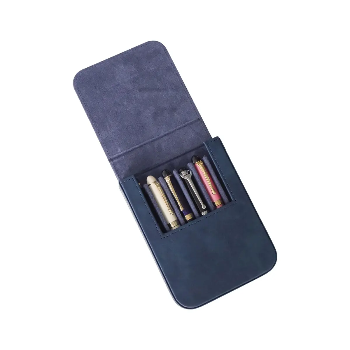 MIVLXLX 6 Slot Fountain Pen Case, Handmade Magnetic,Christmas Gift (blue) | Space-Saving Organizer for Pens - view 8