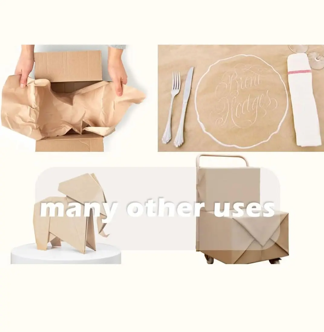 PH PERKHOMY Blue Kraft Paper Roll 17.5" x 80' | Versatile Gift & Craft Wrap (110 chars) - view 5
