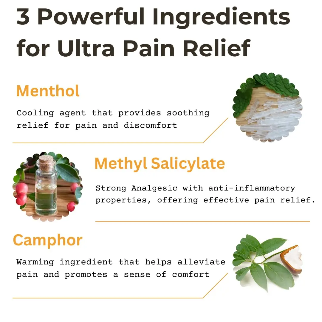 Aboniki Powerful Topical Pain Relief Balm with Natural Ingredients | Fast-Acting Soothing Relief for Joint Pain, Muscle Pain, Soreness, Cramps | 2 Glass Jars, White Formula (50g Total) - view 6