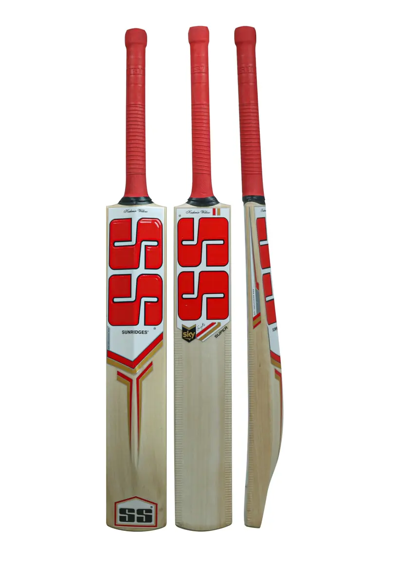 SS Sunridges Sky Super Premium Cricket Kashmir Willow Leather Ball Cricket Bat - Adult Size - Short Handle (Bat Cover Included) - main product image