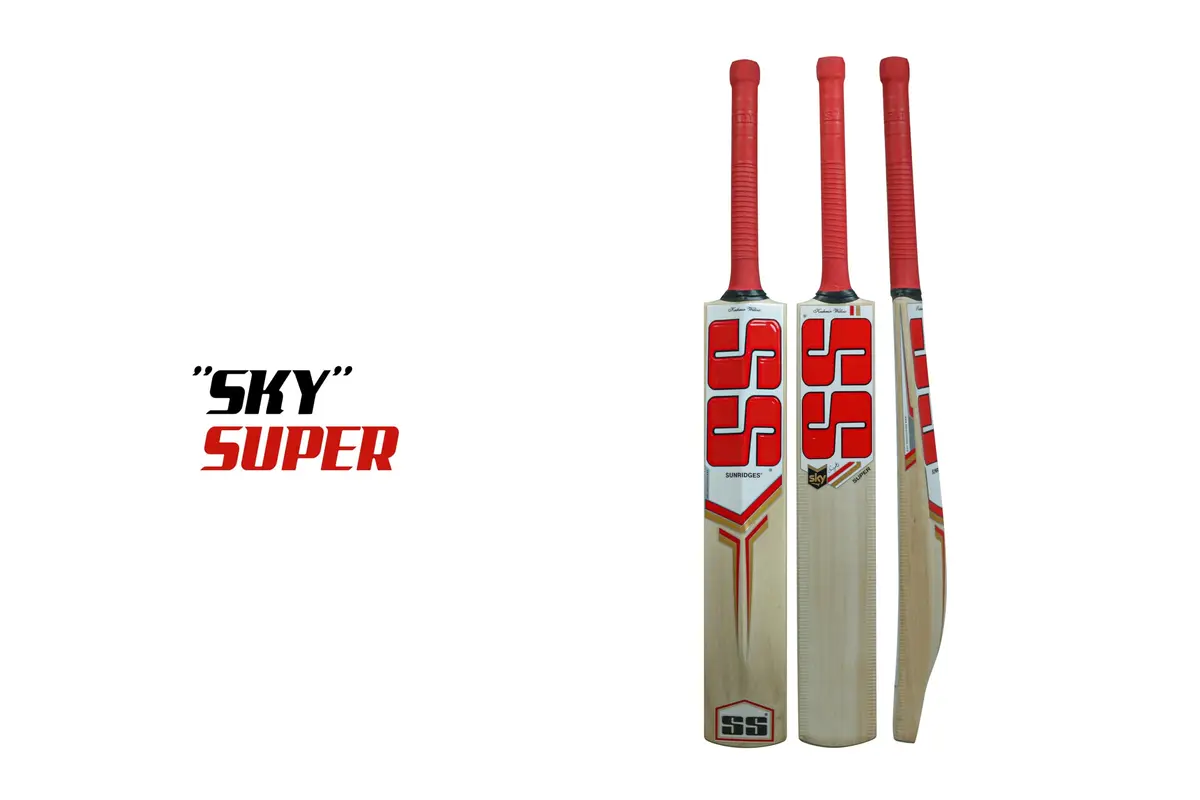 SS Sunridges Sky Super Premium Cricket Kashmir Willow Leather Ball Cricket Bat - Adult Size - Short Handle (Bat Cover Included) - view 2