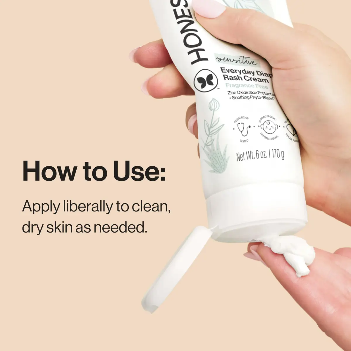 The Honest Company Diaper Rash Cream Zinc Oxide Ointment 170g (6 oz) | Hypoallergenic & NEA Recognized - view 8