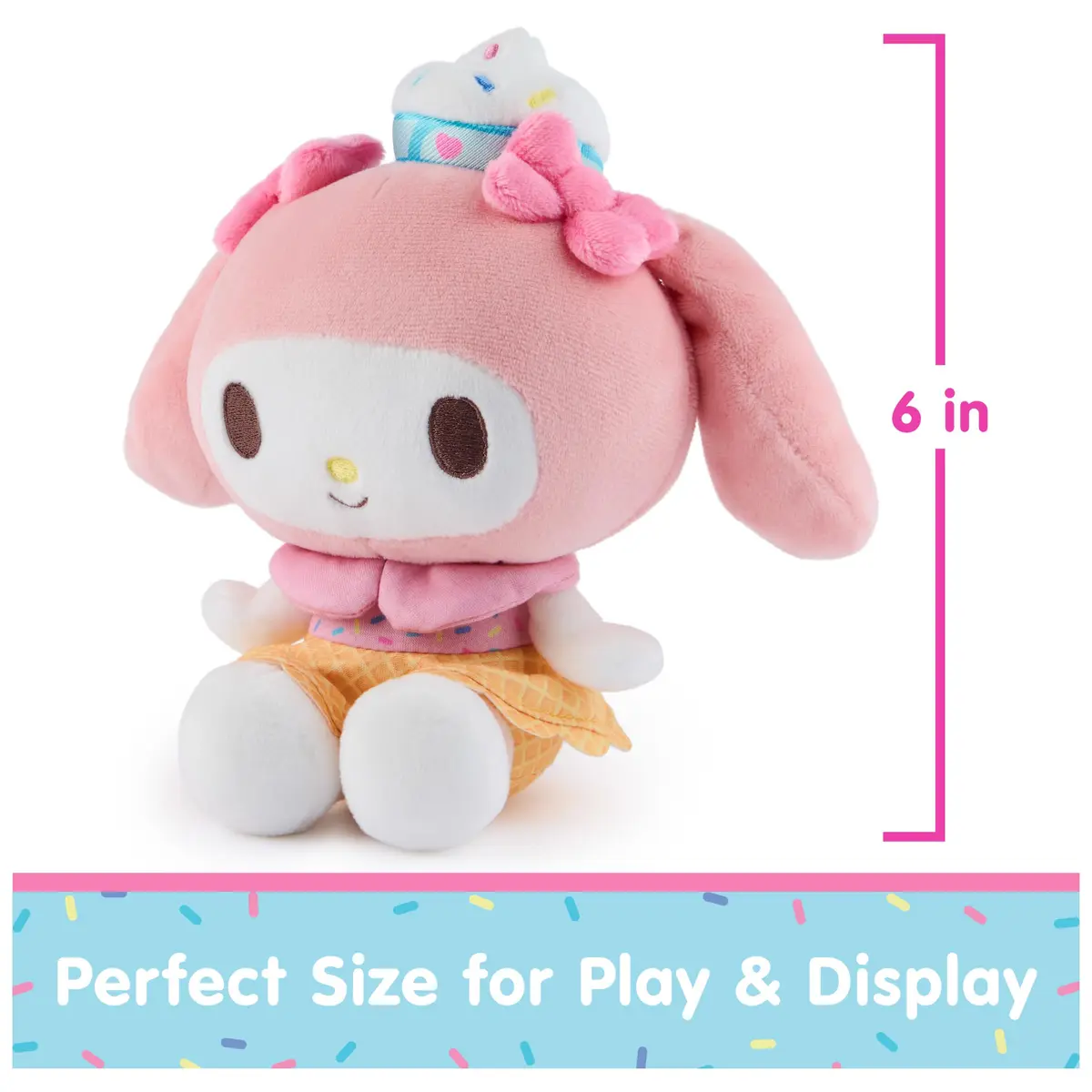 GUND Sanrio My Melody Ice Cream Plush Toy 6-Inch | Soft, Collectible, for Ages 1+ - view 5