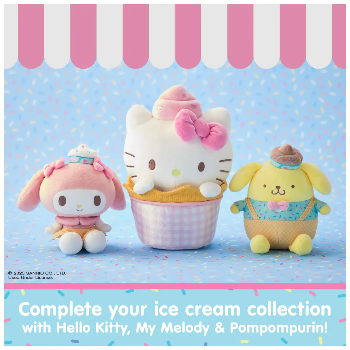 GUND Sanrio My Melody Ice Cream Plush Toy 6-Inch | Soft, Collectible, for Ages 1+ - view 7