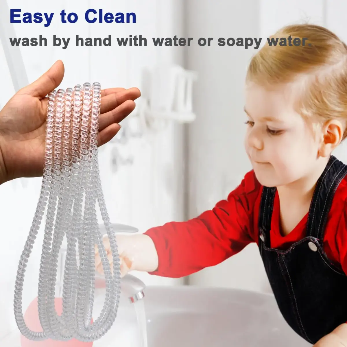 Olugu Clear Coil Chew Necklaces & Bracelets 12 Pcs | Sensory Chewy Jewelry for Kids & Adults - view 5