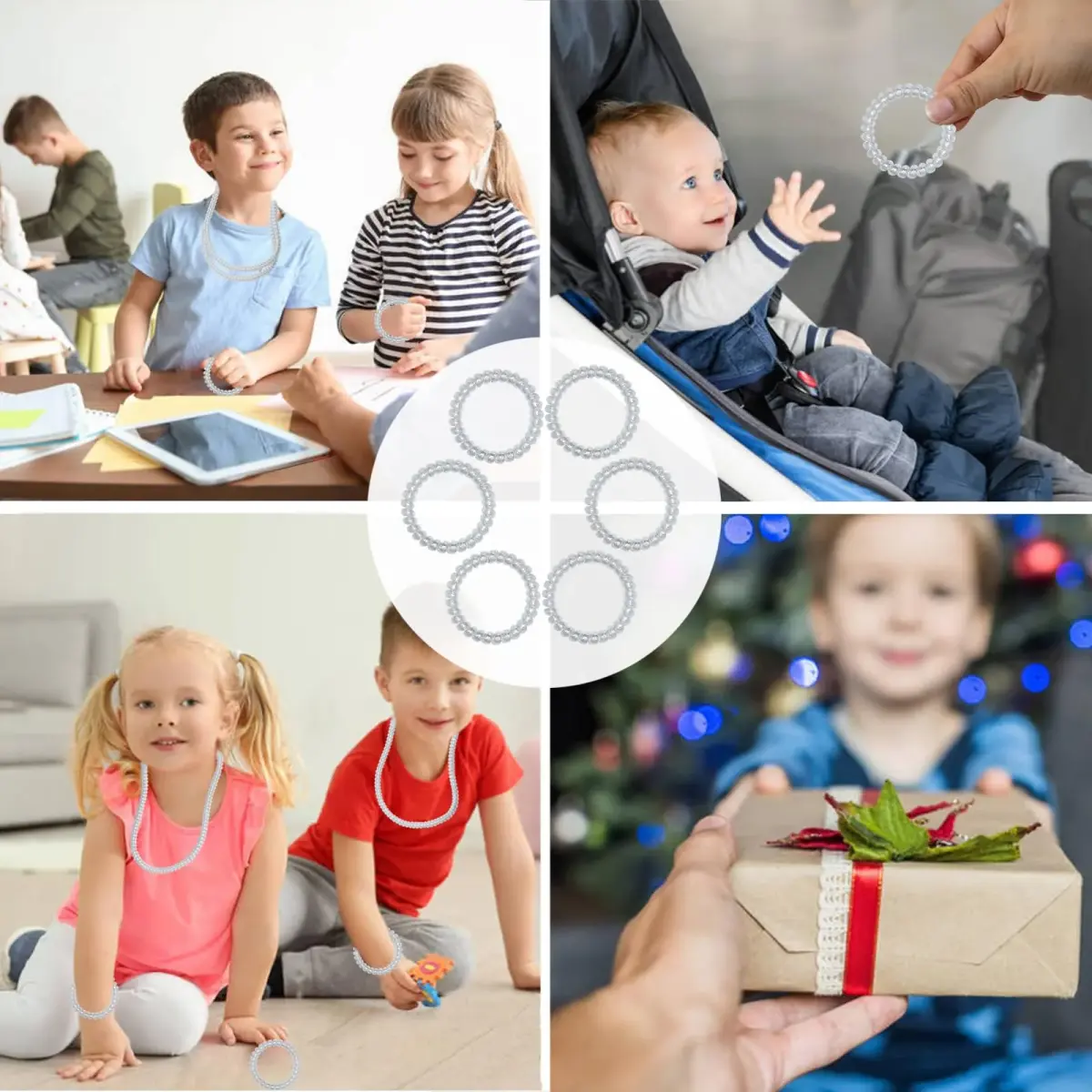 Olugu Clear Coil Chew Necklaces & Bracelets 12 Pcs | Sensory Chewy Jewelry for Kids & Adults - view 7