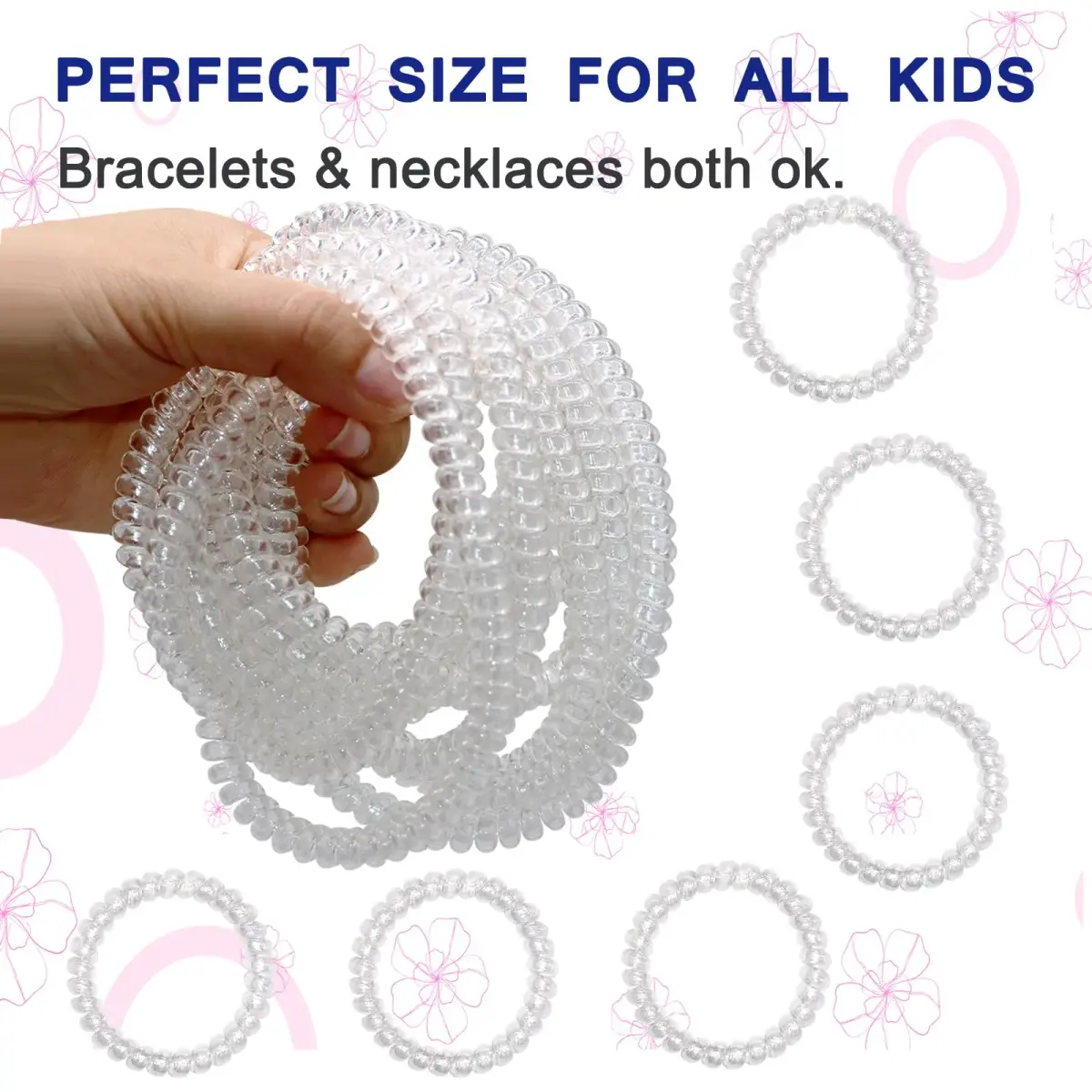Olugu Clear Coil Chew Necklaces & Bracelets 12 Pcs | Sensory Chewy Jewelry for Kids & Adults - view 2