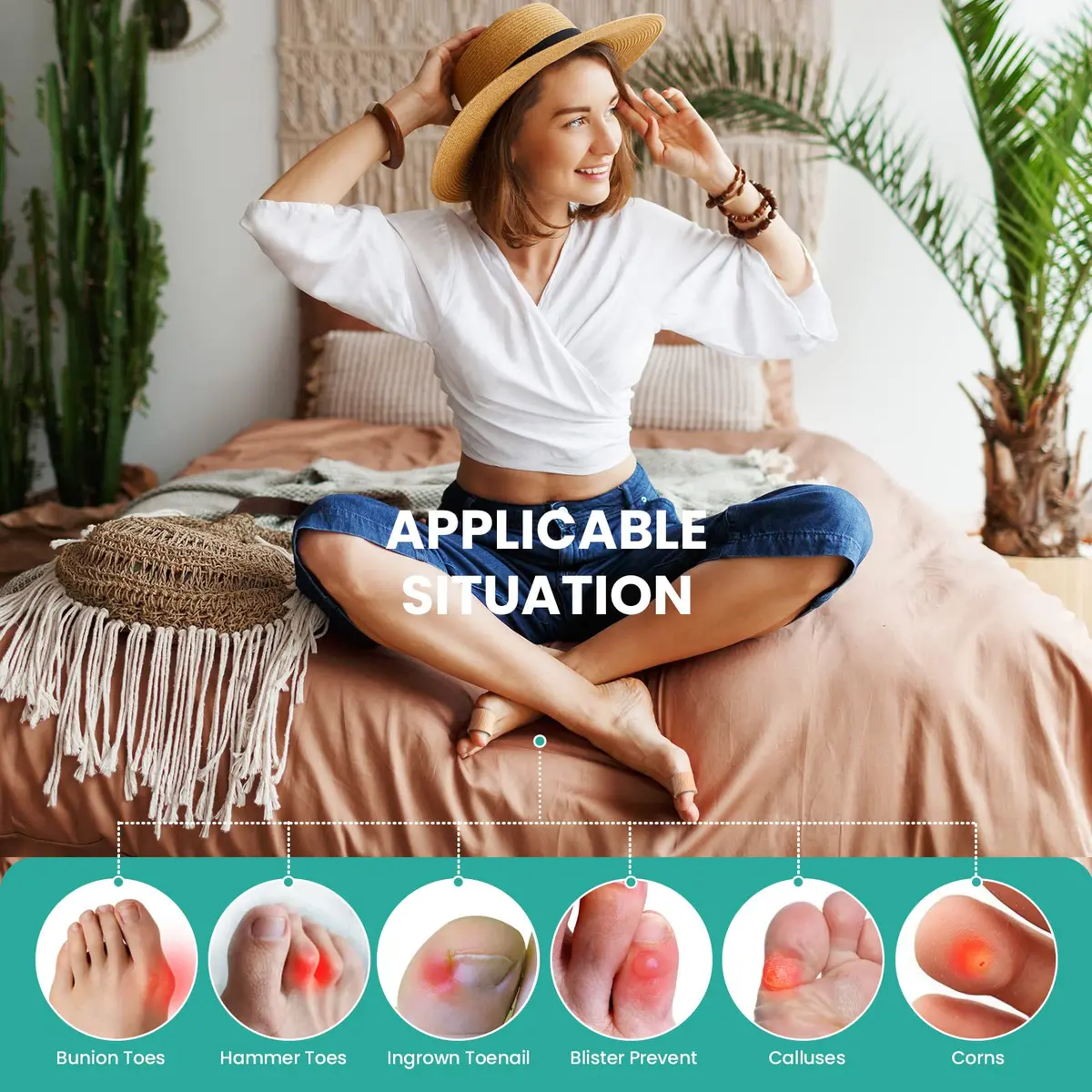 Welnove Toe Tubes Sleeves Protectors 6 Pack | Pain Relief & Comfort for Toes - view 5