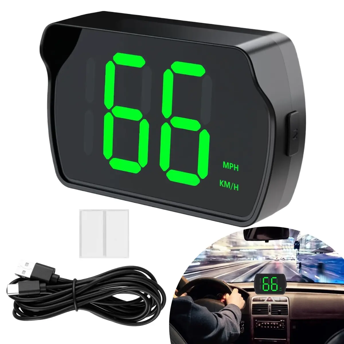 GUGUMO GPS Digital Speedometer for Car | Accurate GPS Speed Readings, Universal Fit, Energy Efficient - view 7