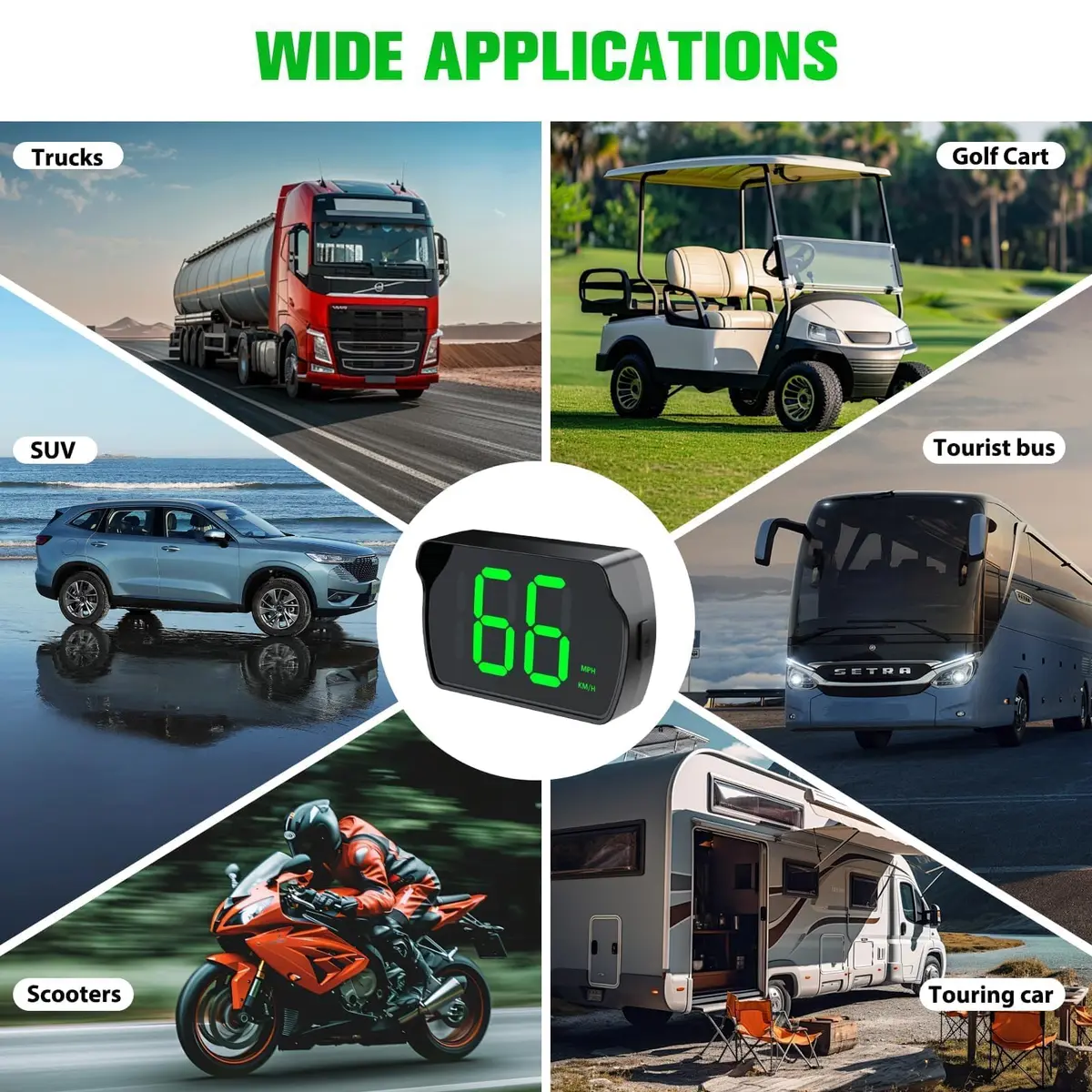 GUGUMO GPS Digital Speedometer for Car | Accurate GPS Speed Readings, Universal Fit, Energy Efficient - view 2