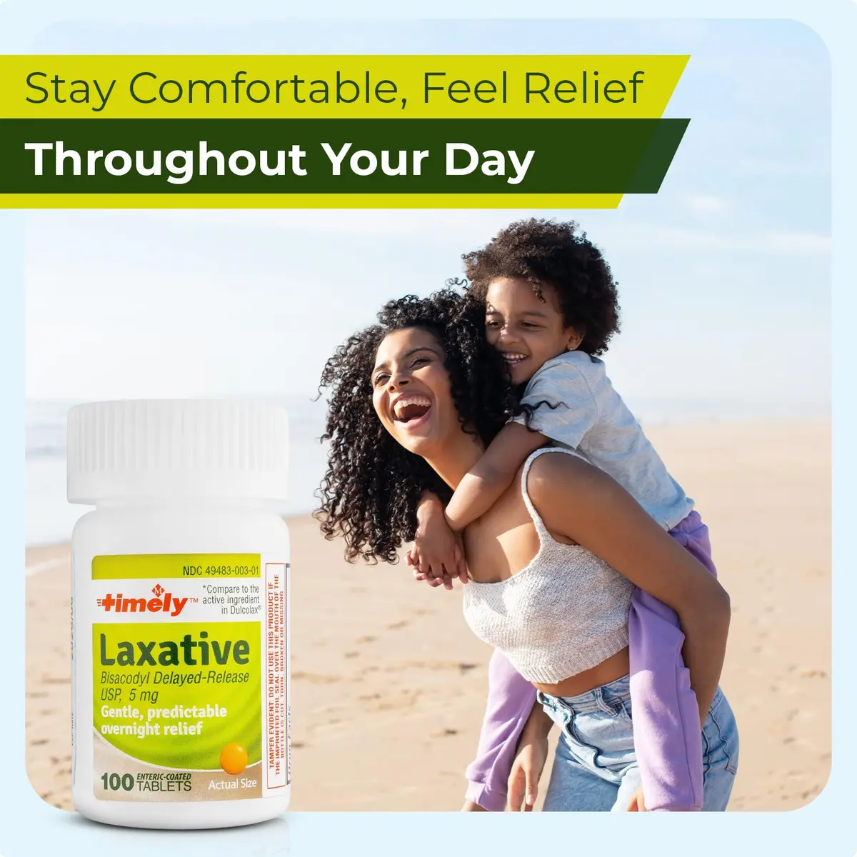 TIME-Cap Labs Stimulant Laxative Bisacodyl 5mg | Enteric-Coated for Gentle Relief, 100 Tablets - view 7