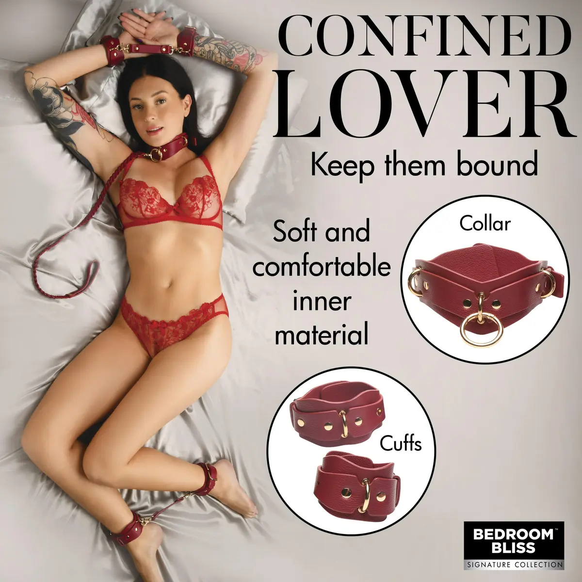 XR PLAY HARD. Lover's Restraints Set for Men, Women & Couples | Adjustable Vegan Leather Bondage Gear - view 4