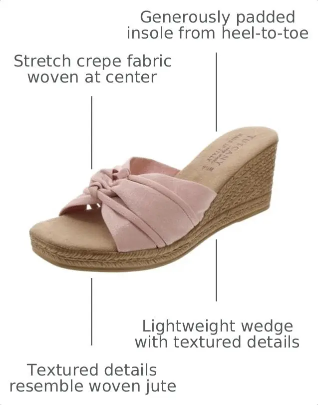 Easy Street Ghita Wedge Sandal 12 Wide | Italian Craftsmanship & Comfort - view 3